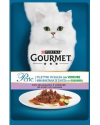 Purina Gourmet Perle Filettini In Salsa Con Verdure Gr.85 con selvaggina e verdure